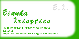 bianka krisztics business card